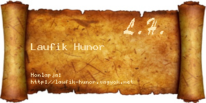 Laufik Hunor névjegykártya